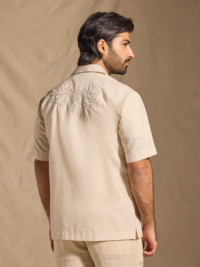 Embroidered Shirt - Off-White