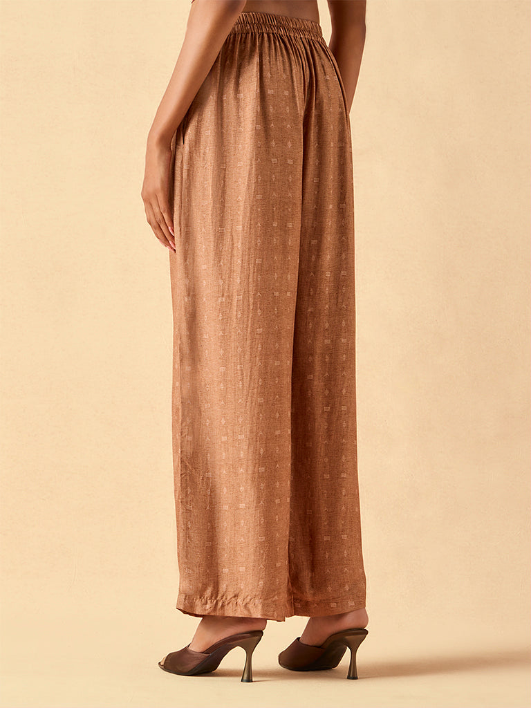 Straight-Leg Pants – Brown