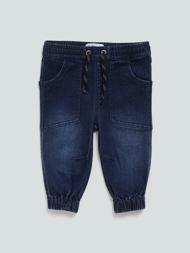 Buy HOP Baby Blue Jogger-Style Jeans from Westside