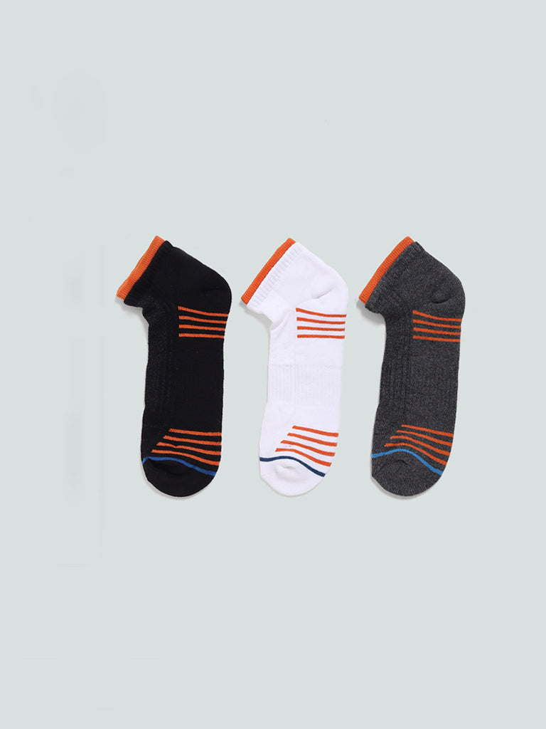 Buy WES Lounge Black Pizza Print Full Length Socks from Westside