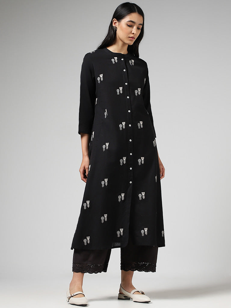 Westside hot sale black kurta