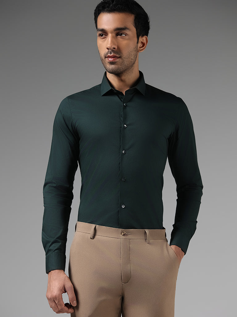 Slim Fit Shirt Solid, Shirts