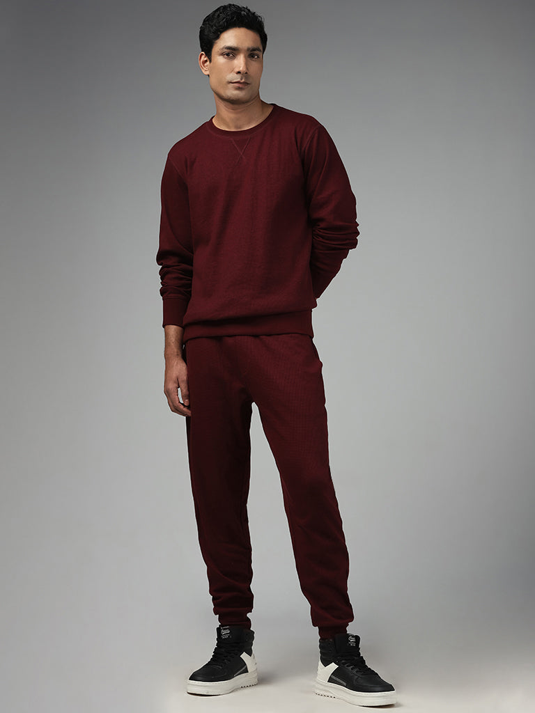 Wine red online joggers