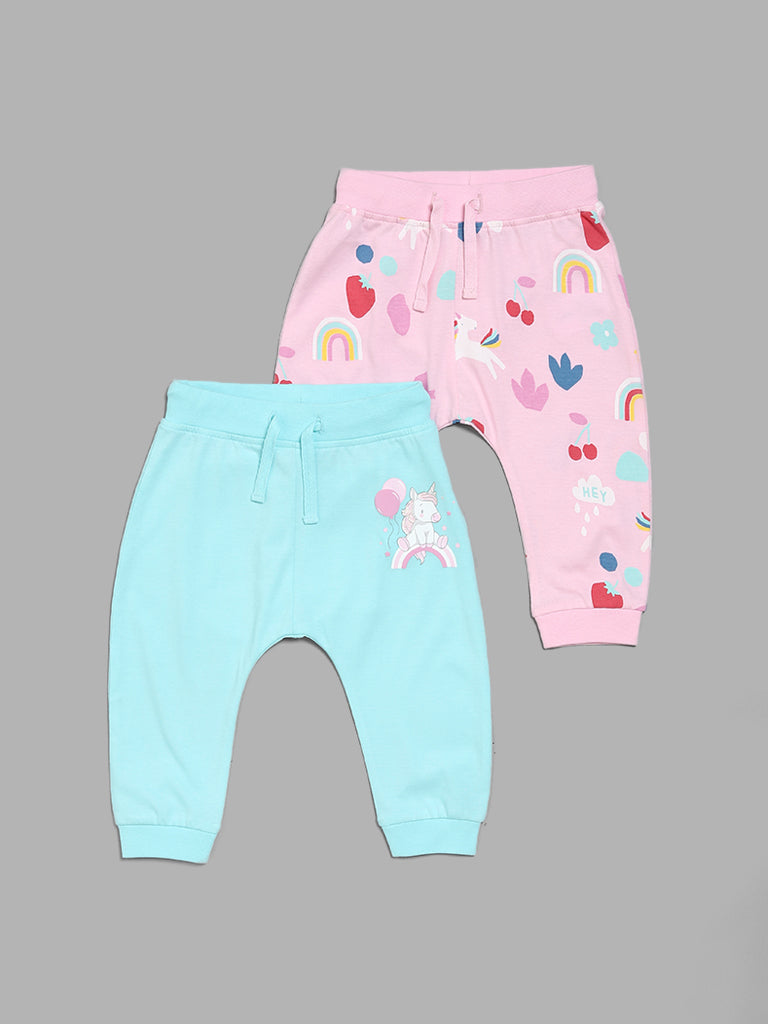 Buy HOP Baby Unicorn & Rainbow Printed Multicolor Pants - Pack of 2 from  Westside