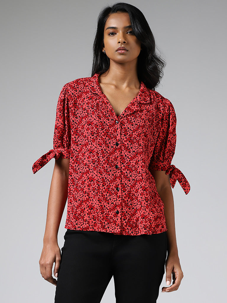 red floral shirt womens