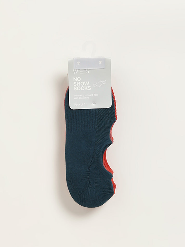 Westside WES Lounge Men's Multicolour Solid Cotton-Blend Socks - Pack of 3 for Casual Wear Pack View