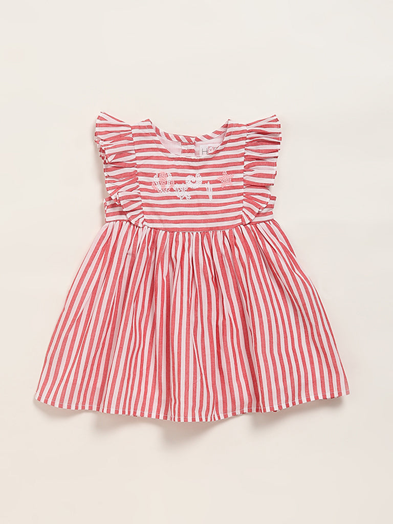 Buy HOP Baby Red Striped Dress from Westside