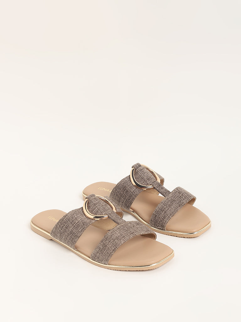 Double band slide on sale sandals