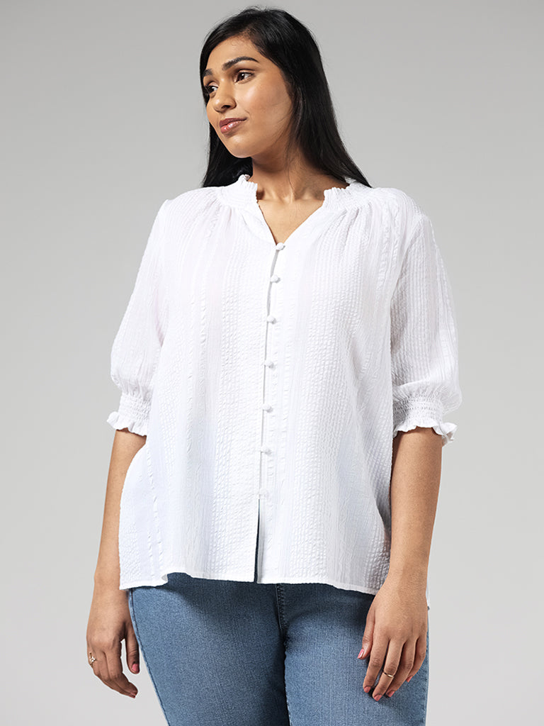 Smock cheap top white