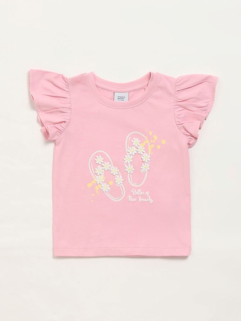 Buy HOP Kids Pink Embellished Top from Westside