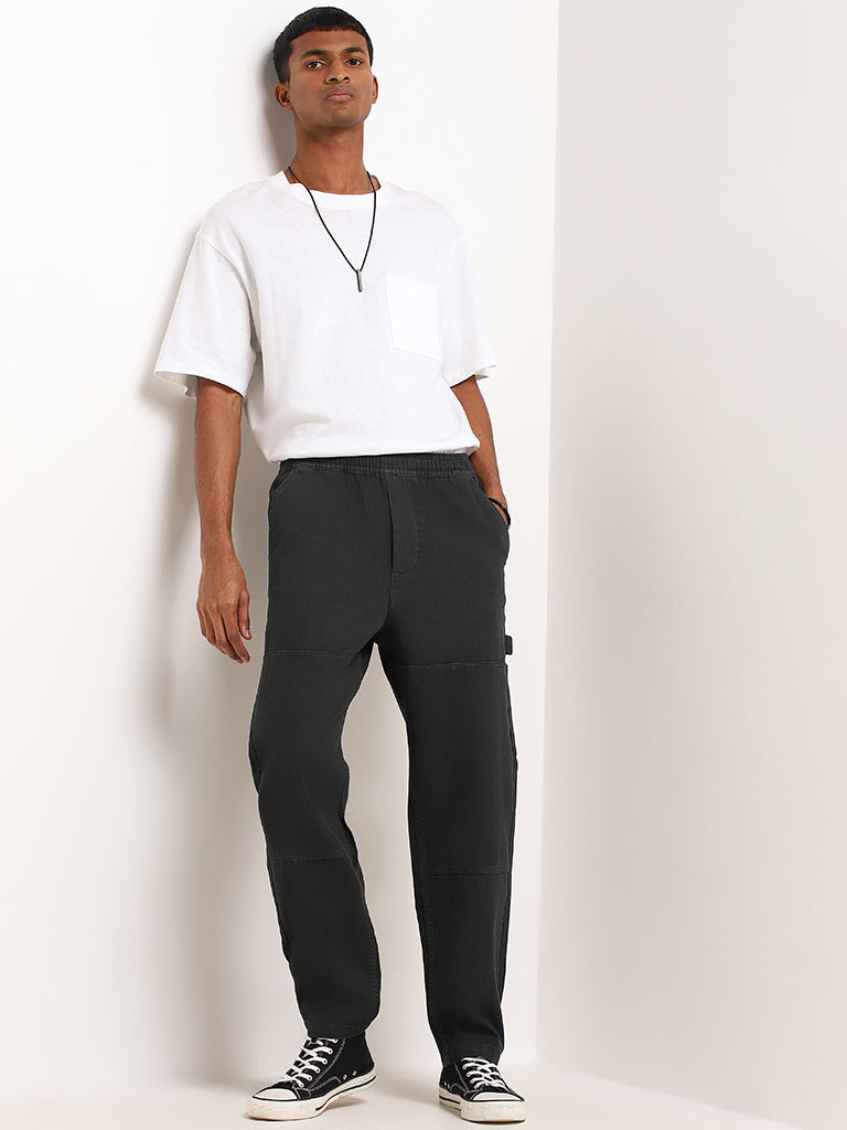 Faded store black chinos