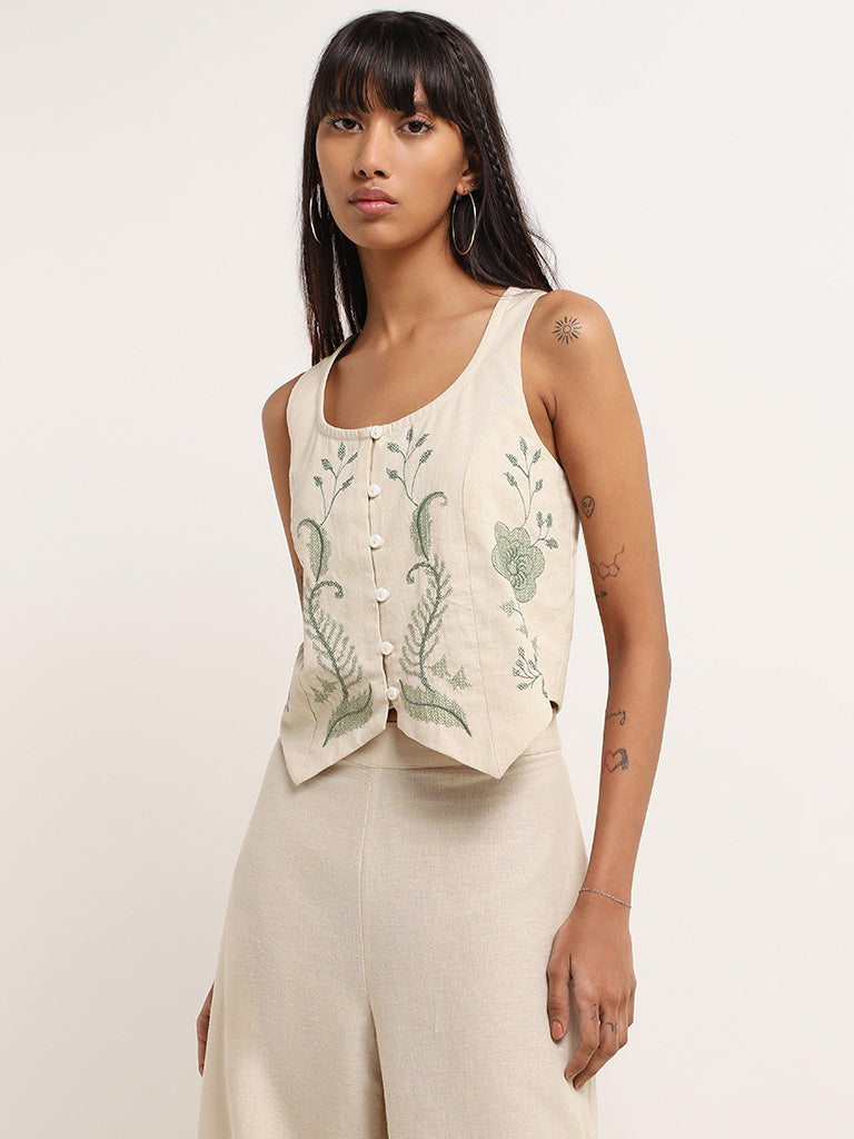 Bombay Paisley White Floral Top – Westside