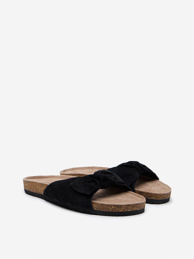 Black bow slides online