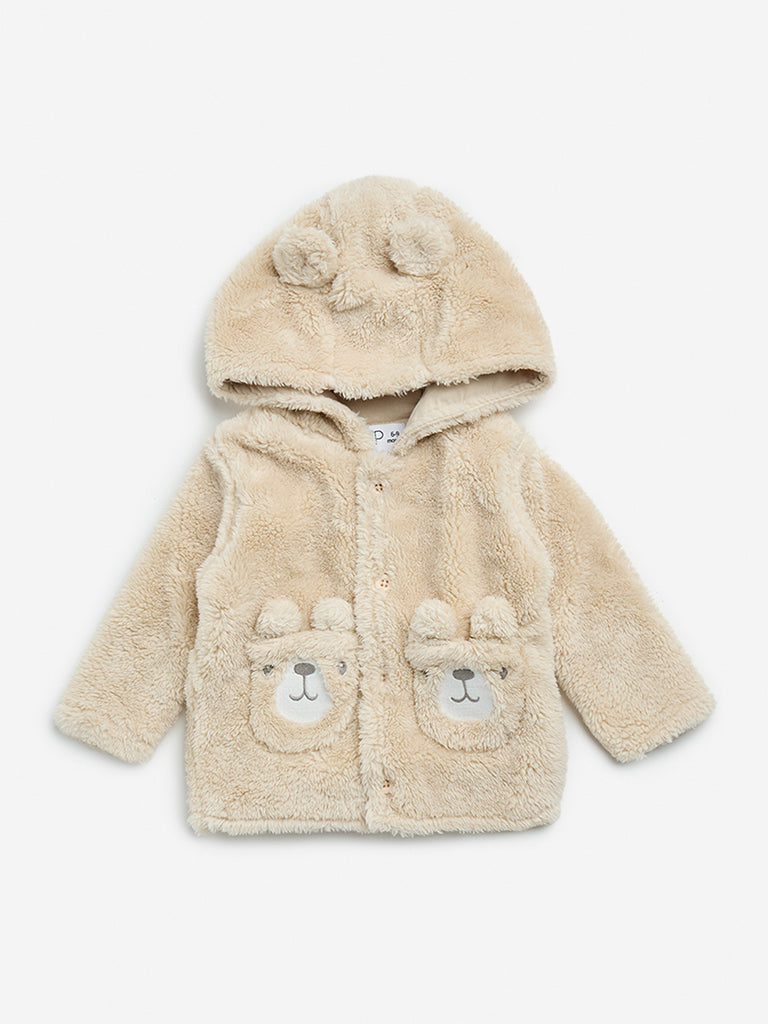 Faux fur hooded cardigan best sale