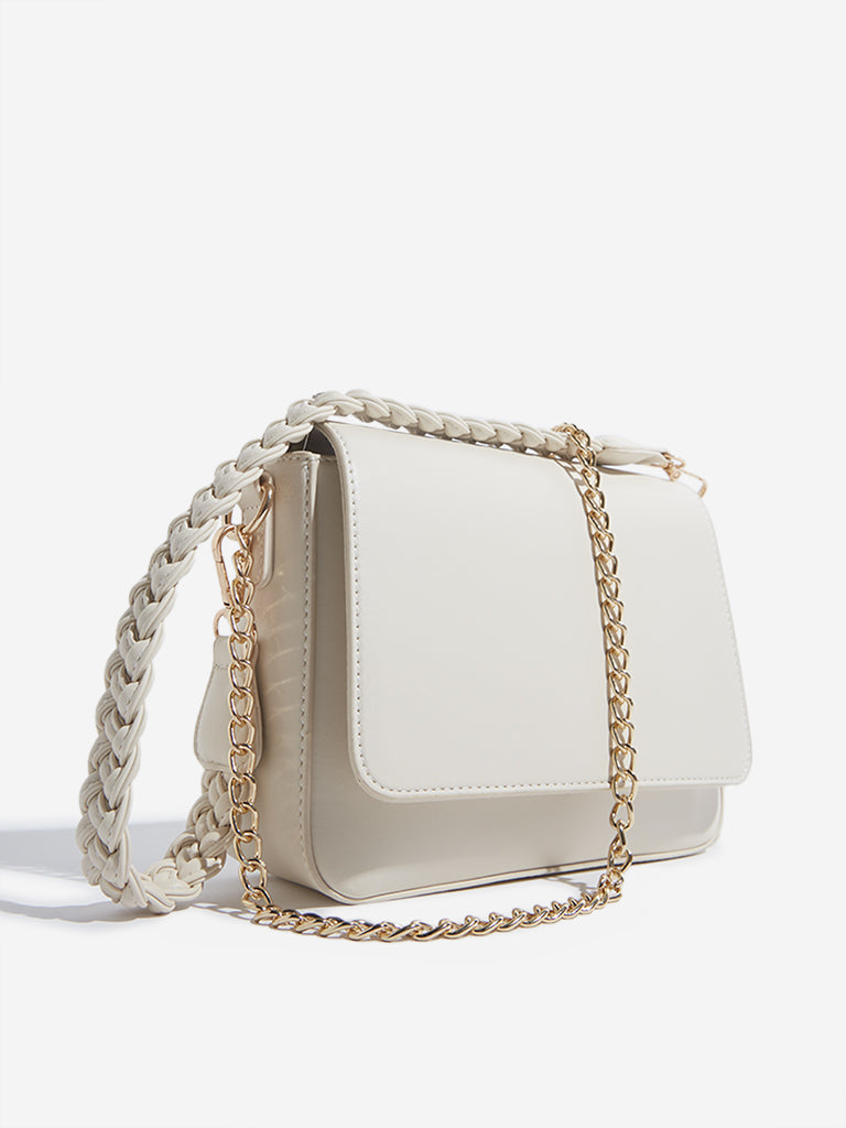 Buy LOV Off White Sling Bag from Westside