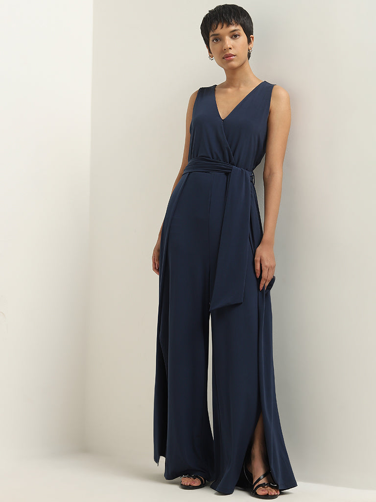 Formal navy jumpsuit best sale