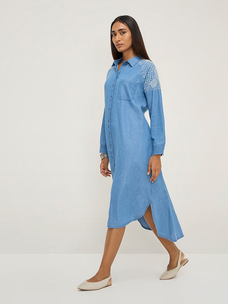 Hi low denim shirt dress on sale