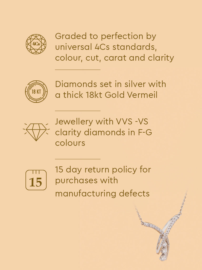 Timeless Lab Diamond Drop Pendant Necklace