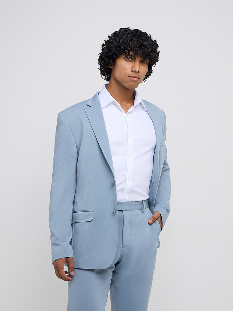 Slim fit cotton blazer sale