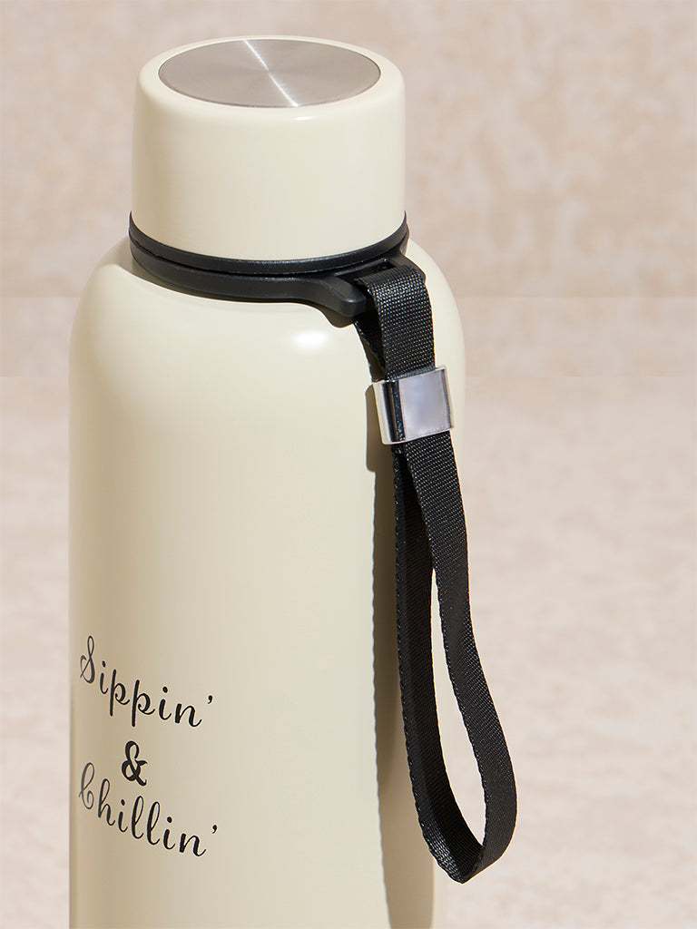 Westside Home Off-White Text Design Bottle