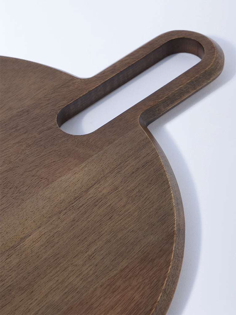 Westside Home Brown Wooden Round Chopper