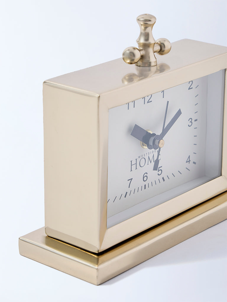 Westside Home Gold Rectangular Clock