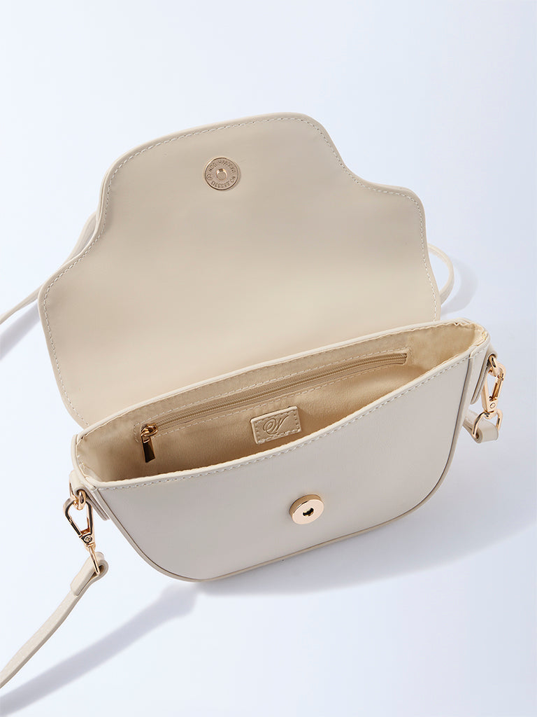 Westside Off-White Buckle-Detailed Sling Bag