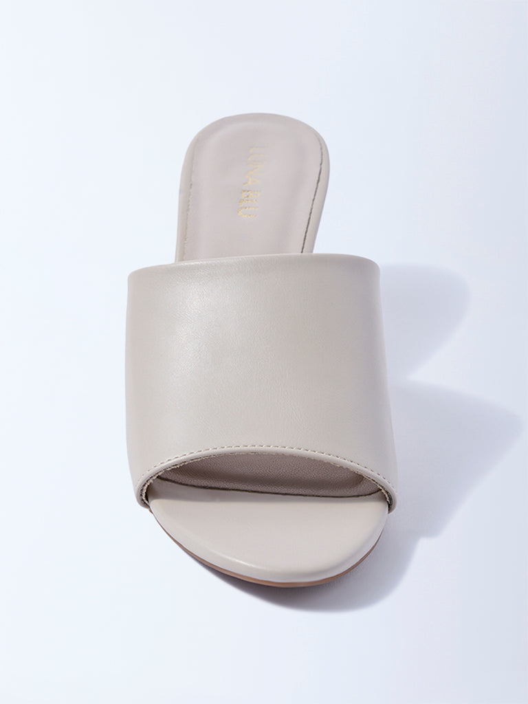 LUNA BLU Ivory Wedge-Heel Sandals