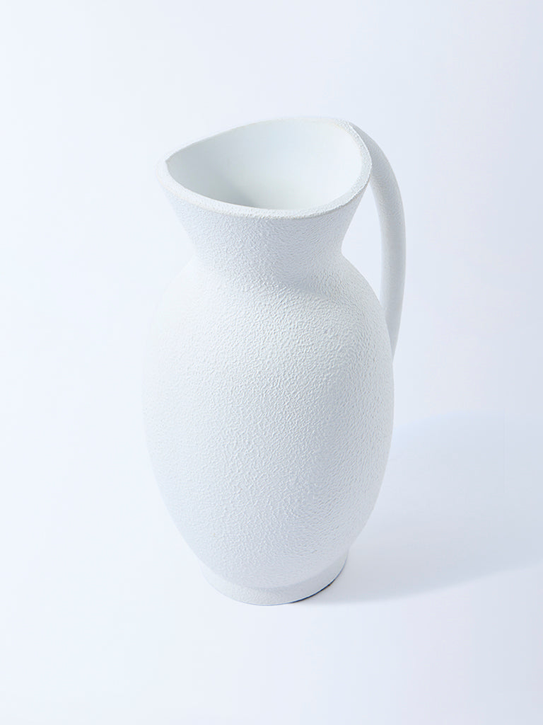 Westside Home White Marble Mix Jug Vase