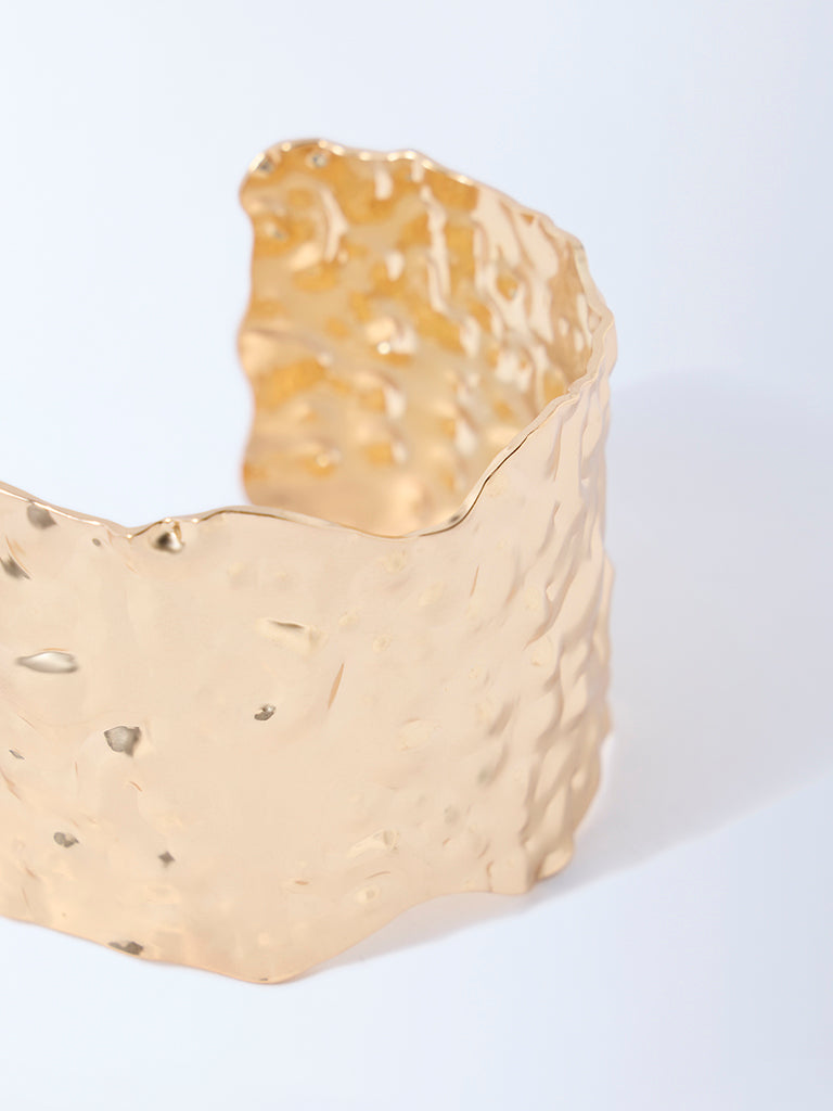 Westside Accessories Gold Molten Statement Bracelet