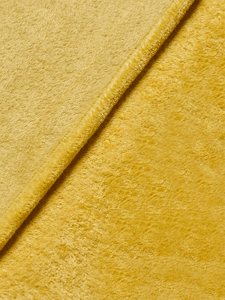 Westside Home Mustard Queen Bed Fleece Blanket