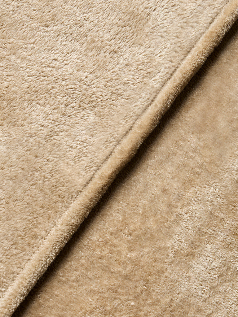 Westside Home Beige Single Bed Fleece Blanket