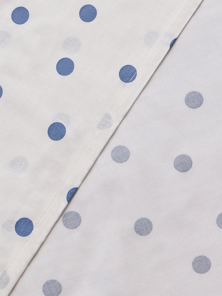 Westside Home Blue Polka Dot King Bed Sheet Set