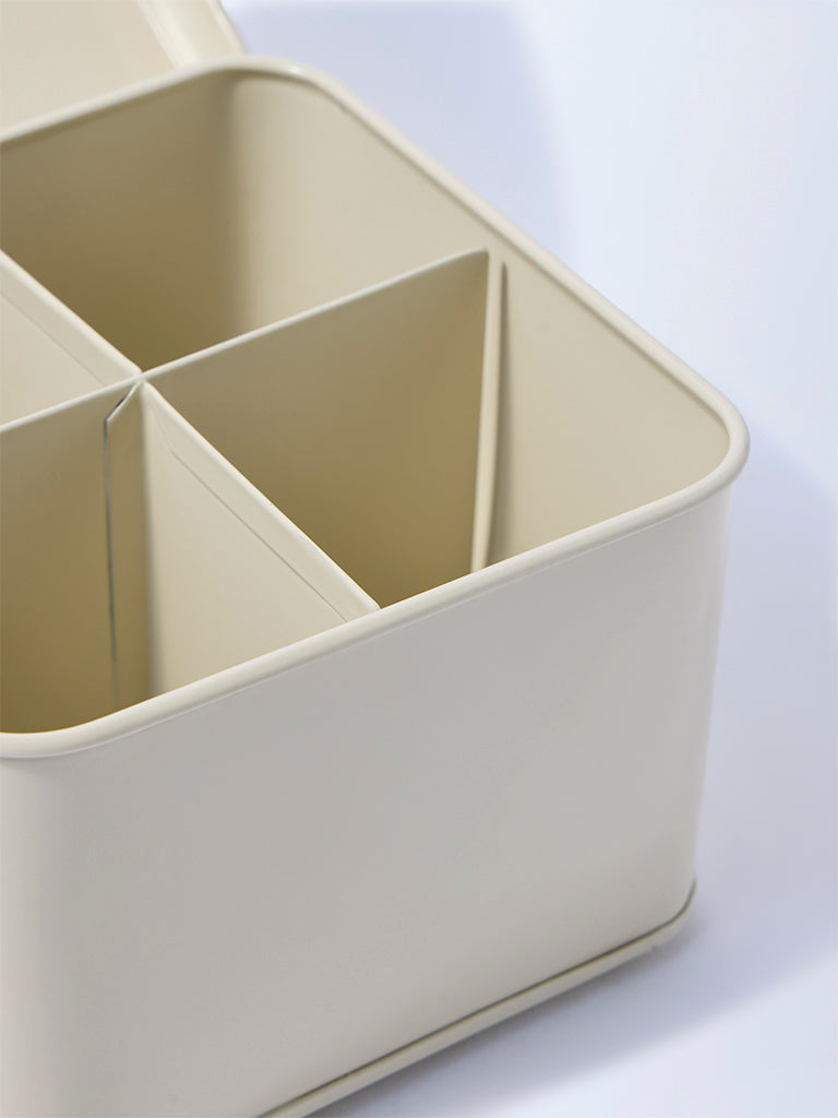 Westside Home Ivory Typographic Tea Box