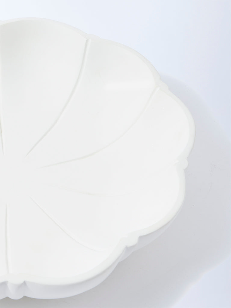 Westside Home White Petal Serving Platter