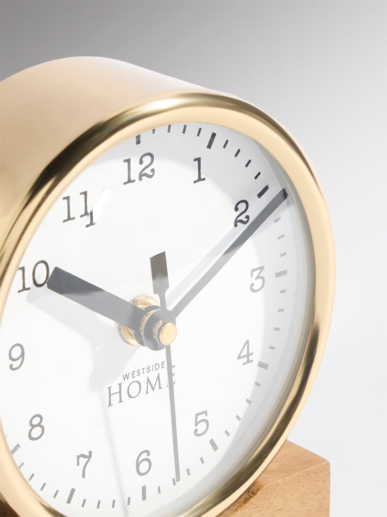 Westside Home Gold Metal Round Clock - Small