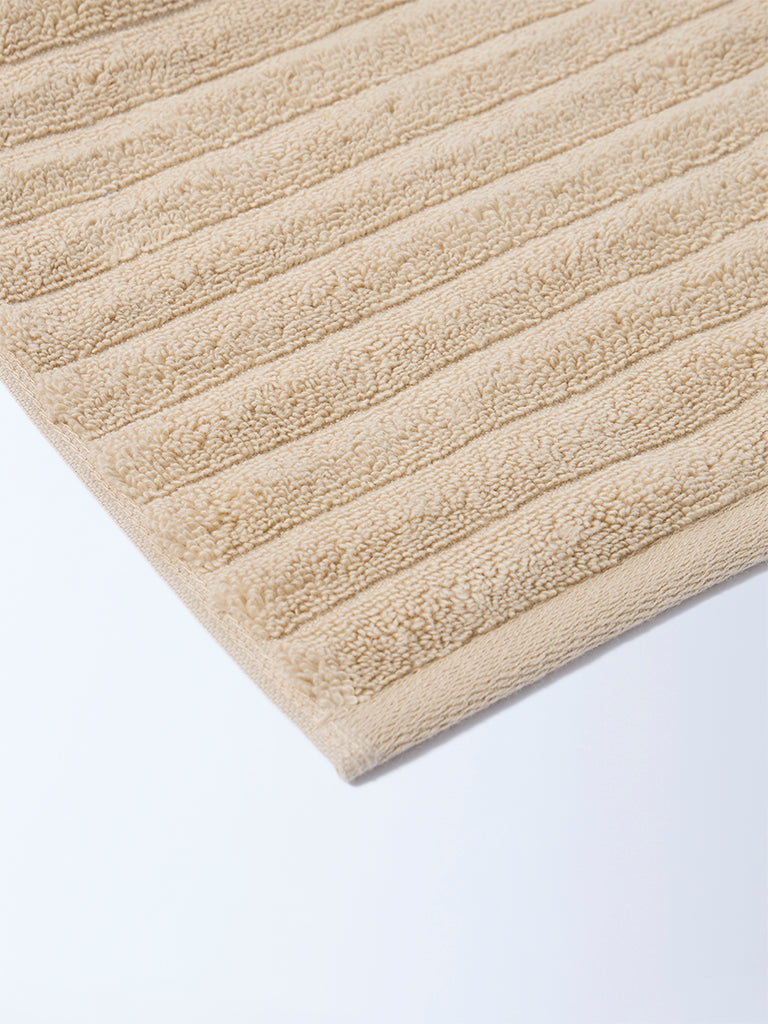 Westside Home Light Brown Self-Striped Bath Sheet