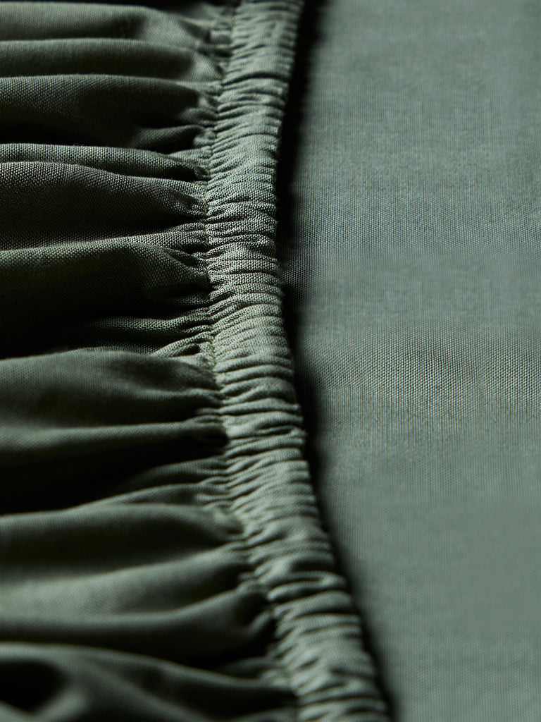 Westside Home Olive Solid King Bed Sheet Set