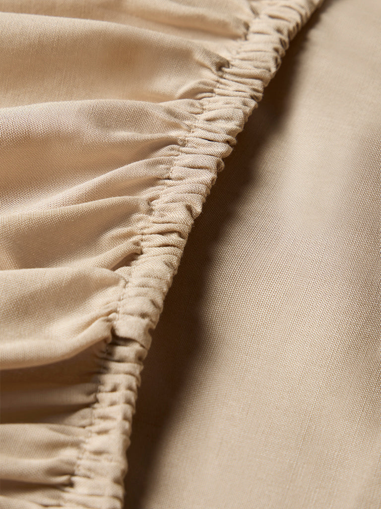 Westside Home Beige Solid King Bed Sheet Set
