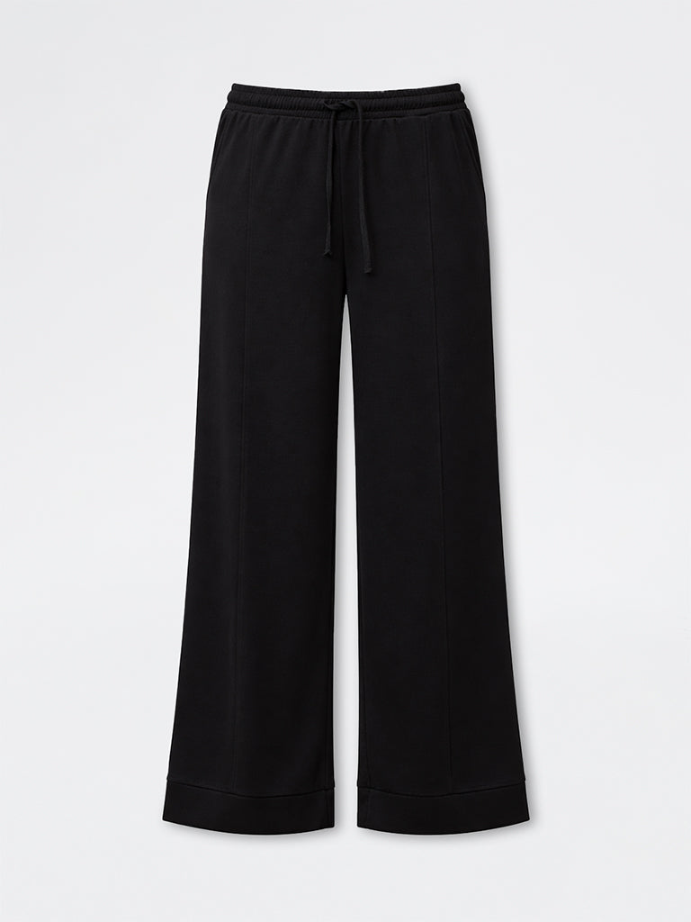 Wunderlove Black Solid High-Rise Pants