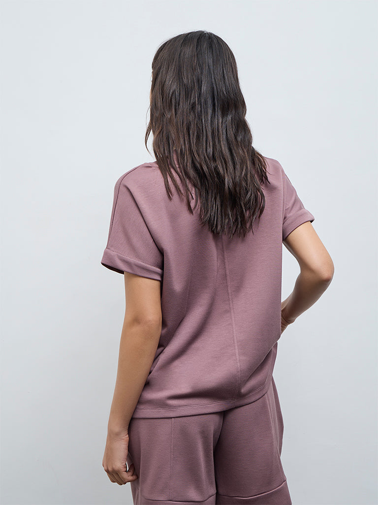 Wunderlove Dark Mauve Solid Top