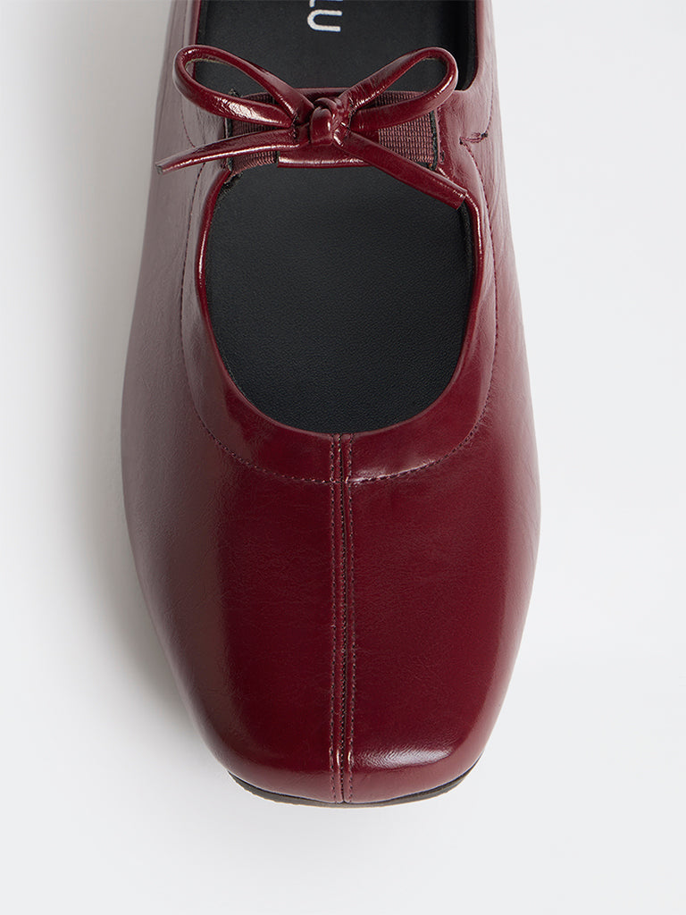 LUNA BLU Burgundy Mary Jane Shoes