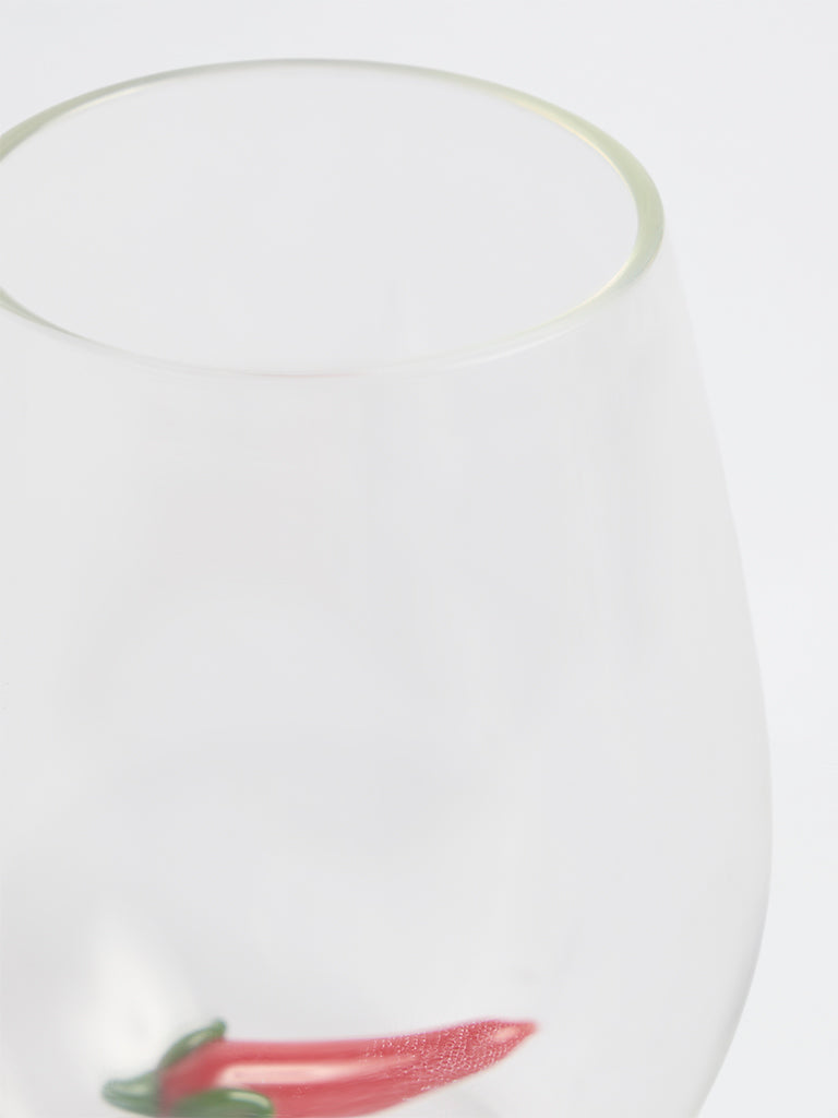 Westside Home Clear Chilli-Detailed Water Glass