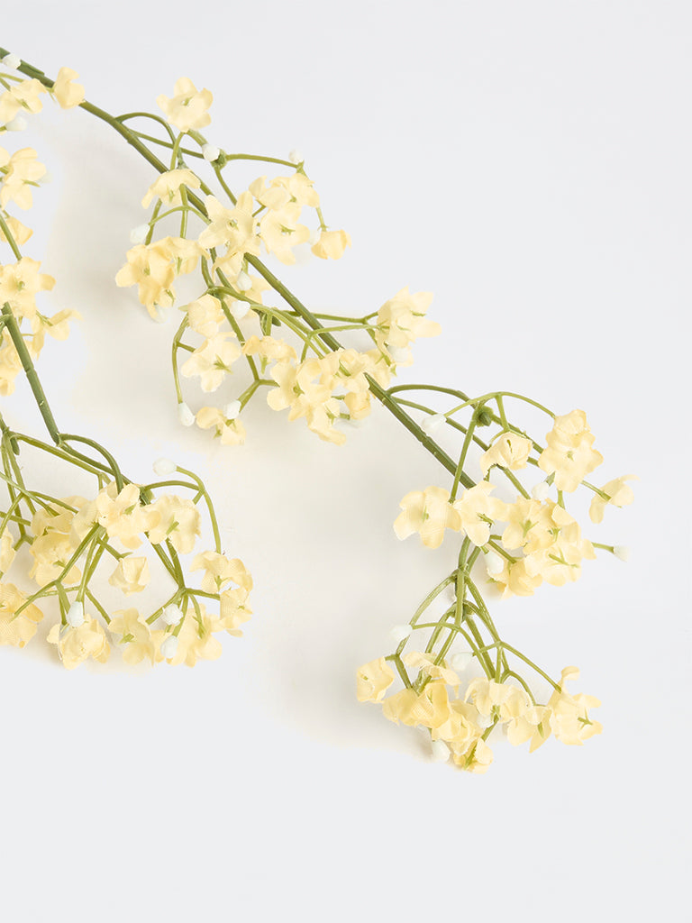 Westside Home Yellow Artificial Gypsophila Flower Stem