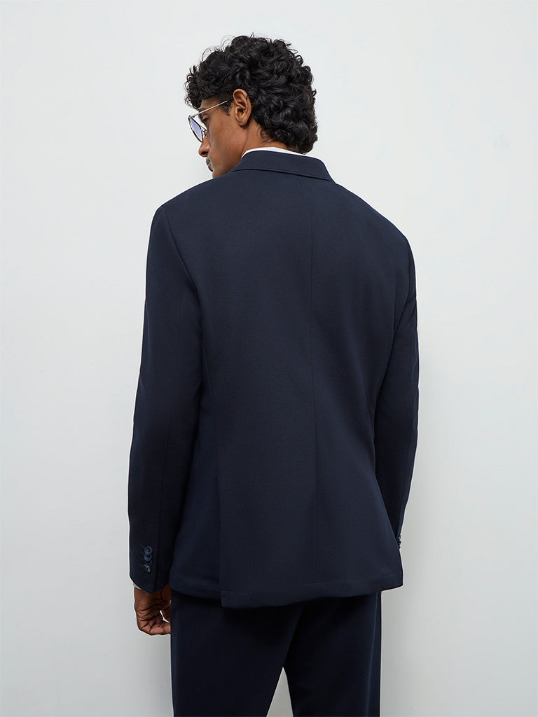 WES Formals Navy Slim-Fit Blazer
