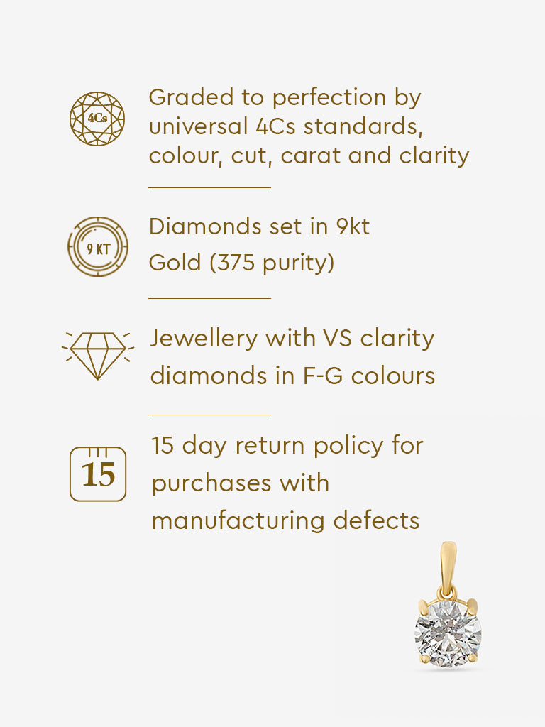 Classic Comet Solitaire Lab Diamond Pendant