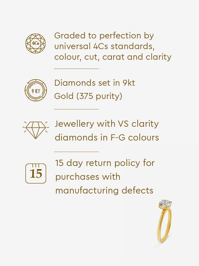 Petite Comet Solitaire Lab Diamond Ring