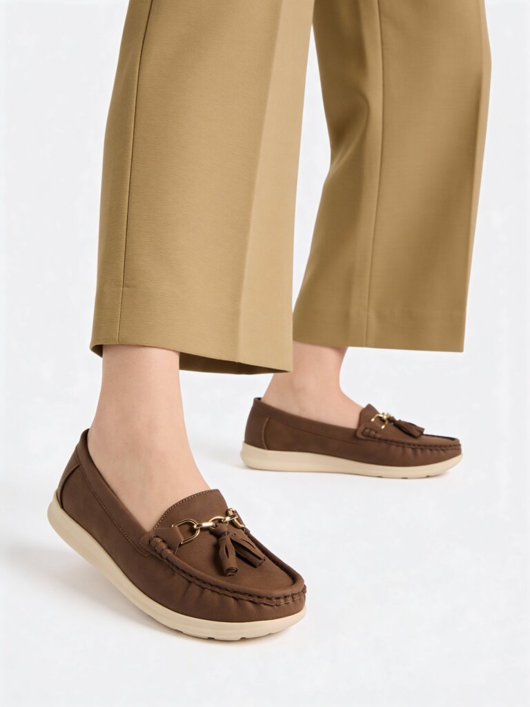 LUNA BLU Brown Tassel-Detailed Loafers