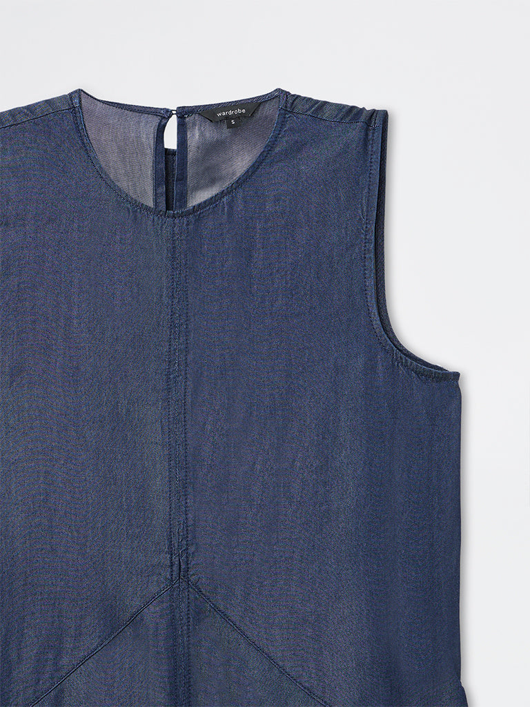 Wardrobe Indigo Denim A-Line Dress