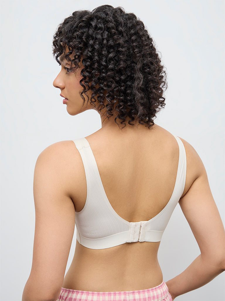 Wunderlove Light Cream Self-Striped Padded Bra
